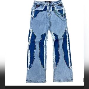 Gunzinii Rhinestone Loose Fit Jeans